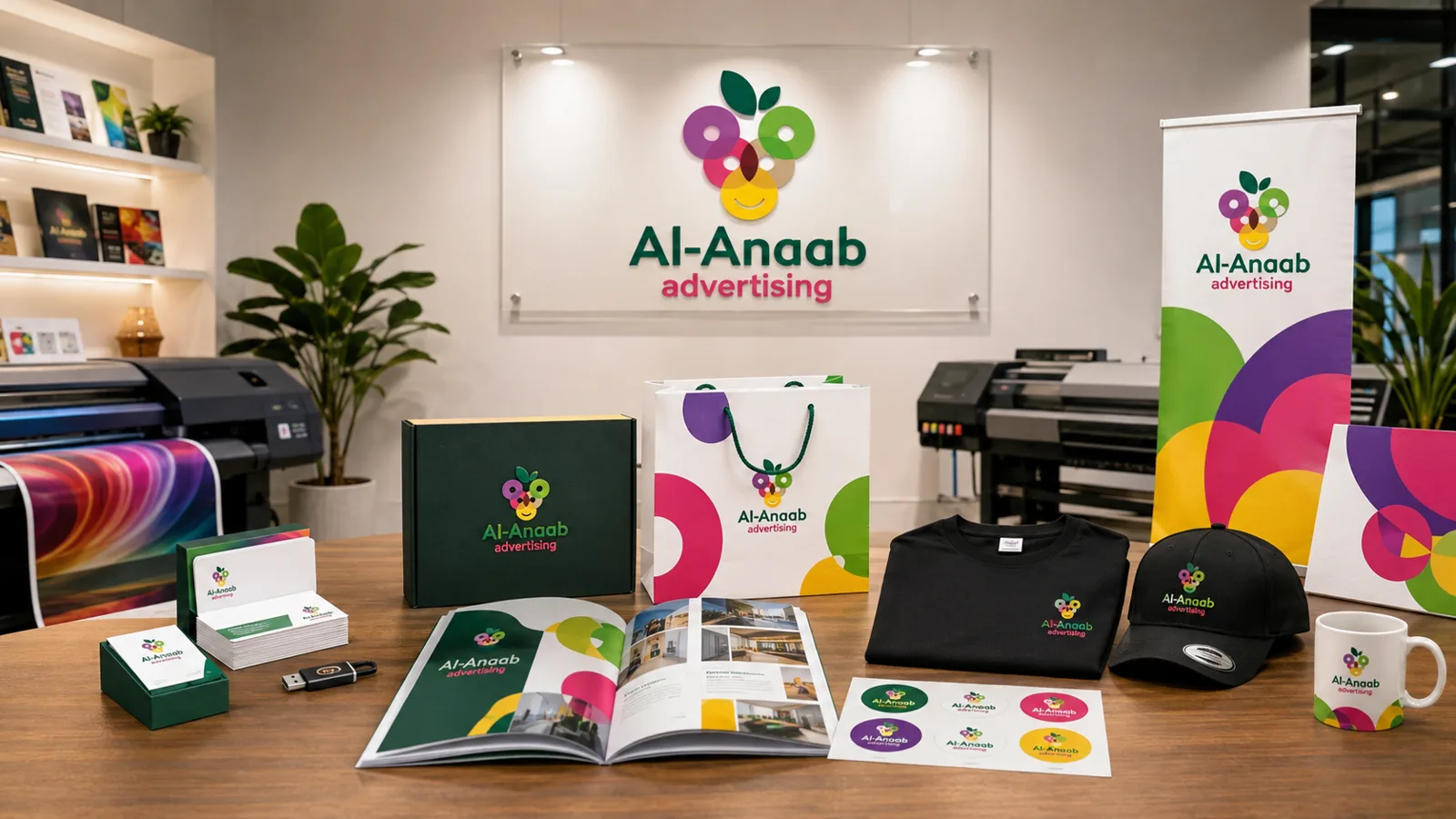 Digital printing samples — business cards, brochures and flyers in Dubai