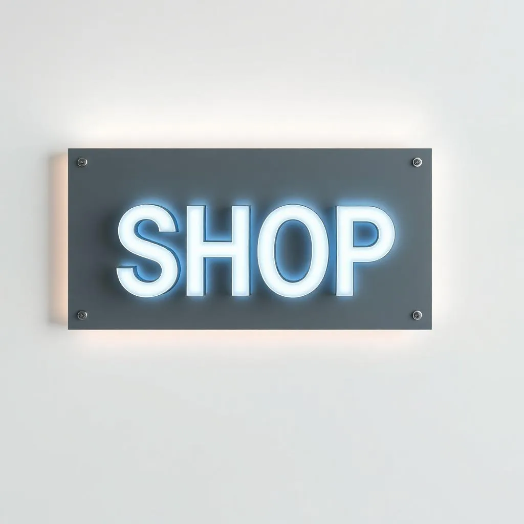 Illuminated acrylic 3D shop front signage installed in Dubai